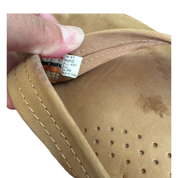 Margaritaville tan palm tree flip flops women's size 11 - Picture 3 of 6